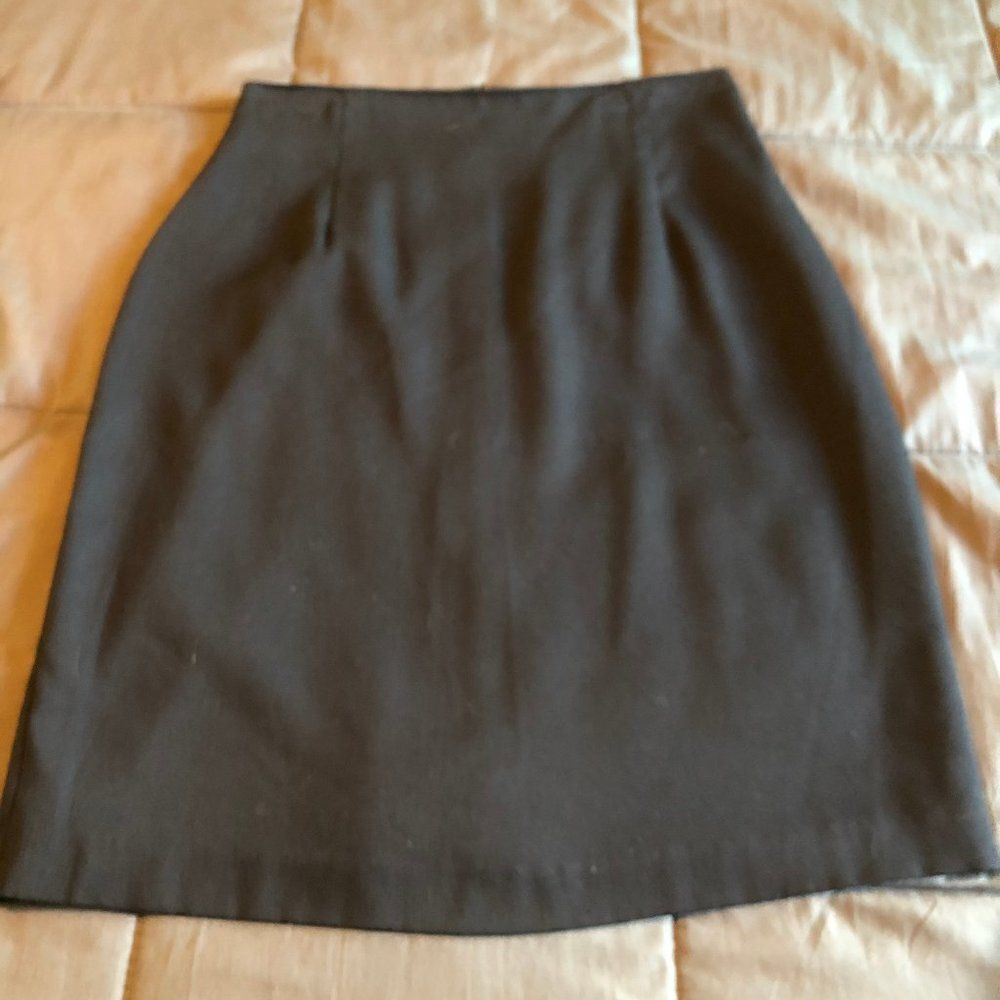 Vtage Cline & Co Nina K WOMENS BLK-SKIRT-SIZE 6 C